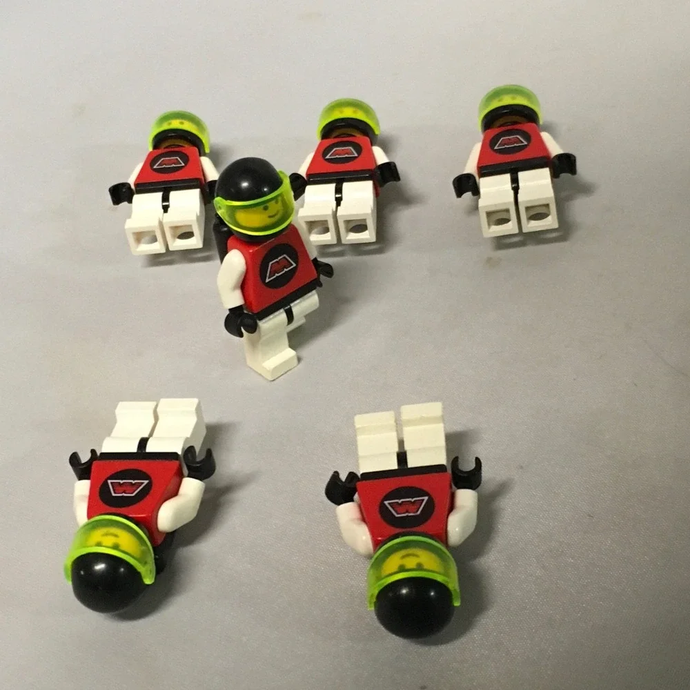 Space LEGO 6x M-Tron Minifigures Various Accessories Vintage